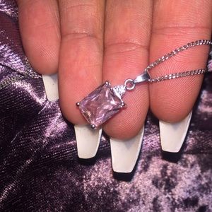 Pink tourmaline pendant